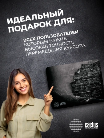 Коврик для мыши Cactus Brick Wall рисунок 300x250x3мм (CS-MP-DWM)