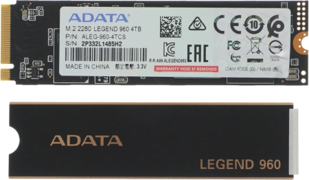Накопитель SSD A-Data PCIe 4.0 x4 4TB ALEG-960-4TCS Legend 960 M.2 2280