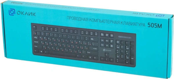 Клавиатура Оклик 505M черный USB slim (1196544)