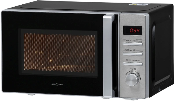 Микроволновая Печь Krona Quantum 44 BL/IX 20л. 800Вт черный/нержавеющая сталь