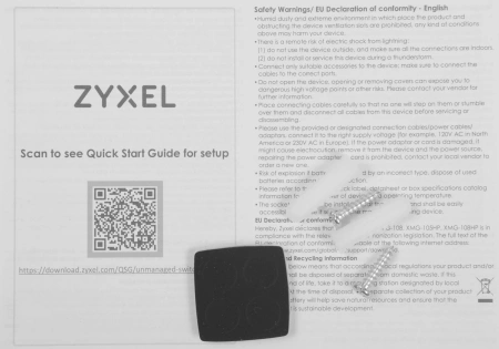 Коммутатор Zyxel XMG-108-ZZ0101F (L2) 8x2.5Гбит/с 1SFP+ неуправляемый