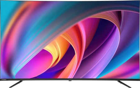 Телевизор LED Hyundai 55" H-LED55BU7100 WebOS Frameless Metal серый/серый 4K Ultra HD 60Hz MEMC DVB-T DVB-T2 DVB-C DVB-S DVB-S2 USB WiFi Smart TV
