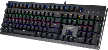 Клавиатура Acer OKW127 механическая черный USB Multimedia for gamer LED (ZL.KBDEE.00H) кабель 1.8м