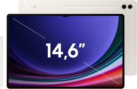 Планшет Samsung Galaxy Tab S9 Ultra SM-X916B 8 Gen 2 (3.36) 8C RAM12Gb ROM512Gb 14.6" AMOLED 2X 2960x1848 5G Android 13 бежевый 13Mpix 12Mpix BT WiFi microSD 1Tb 11200mAh
