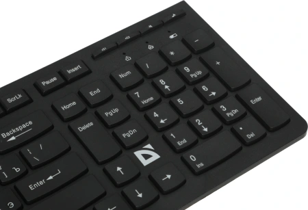 Клавиатура + мышь Defender Columbia C-775 клав:черный мышь:черный USB беспроводная slim Multimedia (45775)