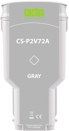 Картридж струйный Cactus CS-F9J80A 727 XXL серый (300мл) для HP Designjet T920/T930/T1500/T1530/T2500/T2530 с чипом