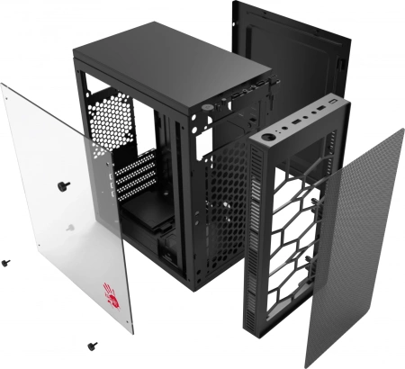 Корпус Bloody BD-CC101 черный без БП mATX 1x80mm 1x92mm 2x120mm 2xUSB2.0 1xUSB3.0 audio