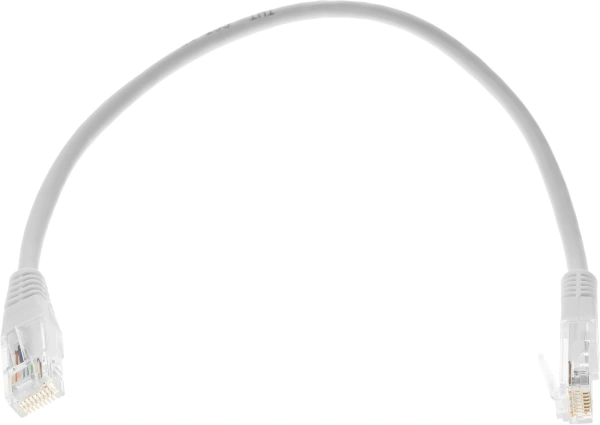 Патч-корд Lanmaster TWT-45-45-0.3-WH UTP RJ-45 вил.-вилка RJ-45 кат.5E 0.3м белый ПВХ (уп.:1шт)