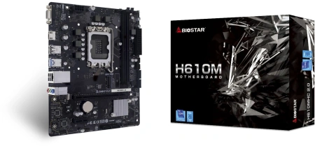 Материнская плата Biostar H610MHC 2.0 Soc-1700 Intel H610 2xDDR4 mATX AC`97 8ch(7.1) GbLAN+VGA+HDMI