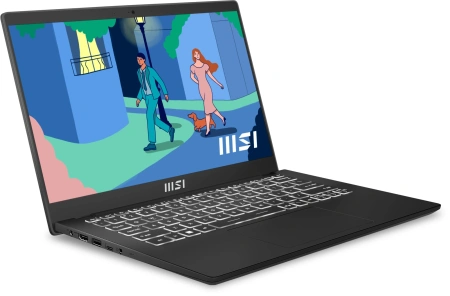 Ноутбук MSI Modern 14 C7M-239XRU Ryzen 5 7530U 8Gb SSD512Gb AMD Radeon Graphics 14" IPS FHD (1920x1080) FreeDOS black WiFi BT Cam (9S7-14JK12-239)