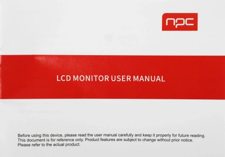 Монитор NPC 27" MF270B-V черный IPS LED 4ms 16:9 HDMI M/M матовая 1000:1 250cd 178гр/178гр 1920x1080 75Hz VGA DP FHD 4кг