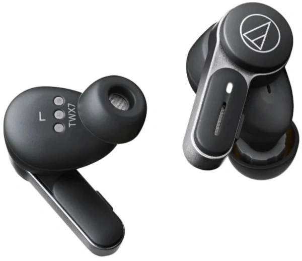 Гарнитура внутриканальные Audio-Technica ATH-TWX7 черный беспроводные bluetooth в ушной раковине (ATH-TWX7BK)