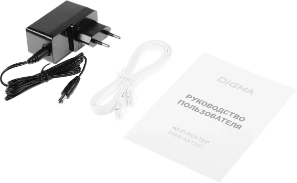 Роутер беспроводной Digma DWR-AX1501 AX1500 10/100/1000BASE-TX черный