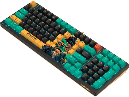 Клавиатура A4Tech AT98 Renegade черный/зеленый USB for gamer LED (AT98) кабель 1.8м