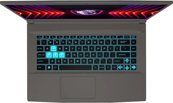 Ноутбук MSI Thin 15 B13UC-3418XRU Core i5 13420H 16Gb SSD512Gb NVIDIA GeForce RTX 3050 4Gb 15.6" IPS FHD (1920x1080) FreeDOS grey space WiFi BT Cam (9S7-16R831-3418)