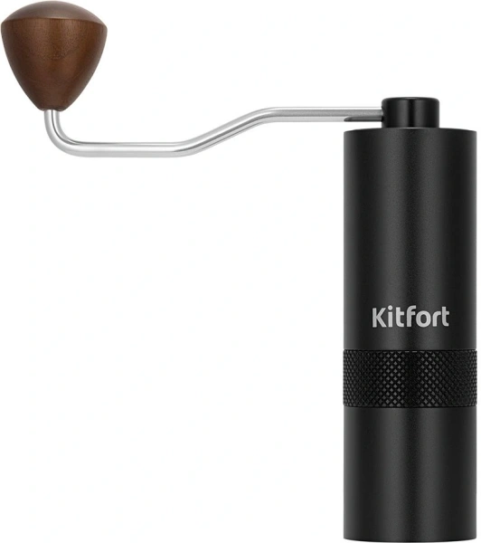 Кофемолка Kitfort КТ-7605 ручная сист.помол.:жернова вместим.:20гр черный/коричневый