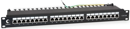 Патч-панель Cabeus PL-24-CAT.5E-SH-DUAL 19" 1U 24xRJ45 кат.5E FTP