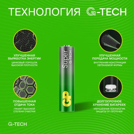 Батарея GP Super Alkaline 24AA21-2CRSBC2 AAA (2шт)