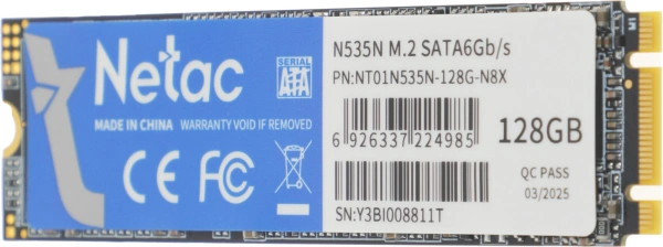 Накопитель SSD Netac SATA-III 128GB NT01N535N-128G-N8X N535N M.2 2280