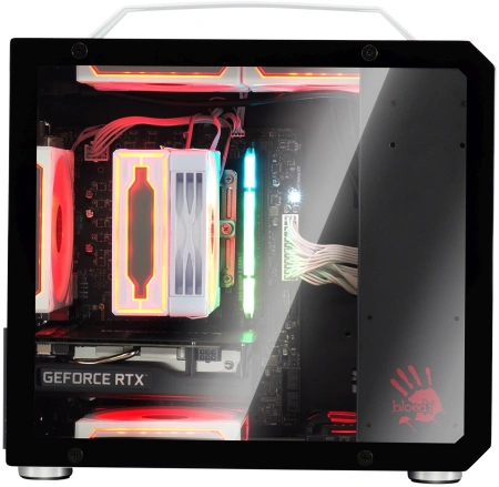 Корпус Bloody BD-CC110 белый/черный без БП mATX 5x120mm 2xUSB3.0 audio