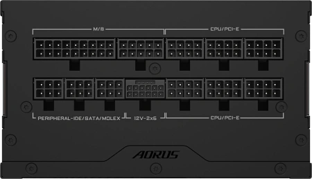Блок питания Gigabyte ATX 850W Aorus Elite GP-AE850PM PG5 Gen.5 80+ platinum (20+4pin) APFC 120mm fan 8xSATA Cab Manag RTL