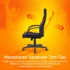 Кресло игровое Zombie RUNNER черный/красный ткань/эко.кожа крестов. пластик