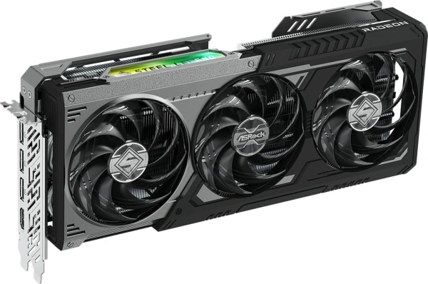 Видеокарта Asrock PCI-E 5.0 RX9070XT SLD 16G AMD Radeon RX 9070XT 16Gb 256bit GDDR6 2400/20000 HDMIx1 DPx3 HDCP Ret