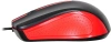 Мышь Оклик 225M черный/красный оптическая 1200dpi USB для ноутбука 3but (288237)