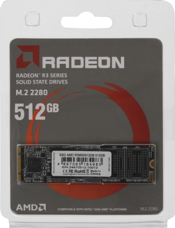 Накопитель SSD AMD SATA 512GB R3MS0512G8 Radeon M.2 2280