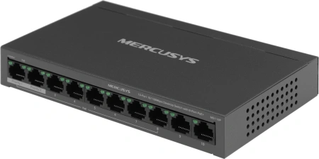 Коммутатор Mercusys MS110P (L2) 10x100Мбит/с 8PoE+ 65W неуправляемый