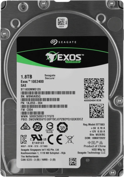 Жесткий диск Seagate SAS 3.0 1800GB ST1800MM0129 Enterprise Performance 4KN (10000rpm) 256Mb 2.5"