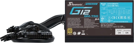 Блок питания Seasonic ATX 750W G12 GM-750 80+ gold (20+4pin) APFC 120mm fan 6xSATA RTL