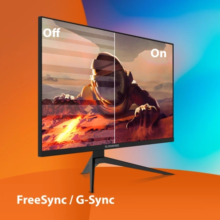 Монитор SunWind 27" SUN-M27BG130 черный IPS LED 3ms 16:9 HDMI матовая 300cd 178гр/178гр 2560x1440 180Hz G-Sync DP QHD 4.95кг