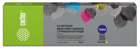 Картридж струйный Cactus CS-EPT9444 T9444 желт.пигм. (45мл) для Epson WorkForce WF-C5290DW/WF-C5790DW с чипом