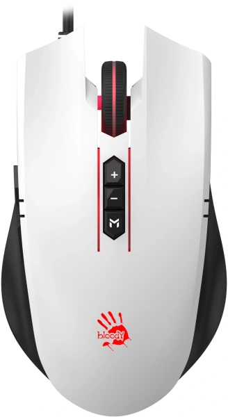 Мышь A4Tech Bloody ES7 белый оптическая 6000dpi USB 8but (ES7 PANDA WHITE)