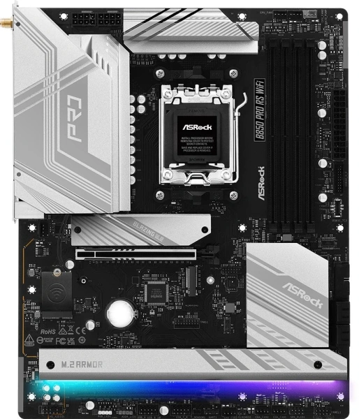 Материнская плата Asrock B850 PRO RS WIFI Socket AM5 AMD B850 4xDDR5 ATX AC`97 8ch(7.1) 2.5Gg RAID+HDMI