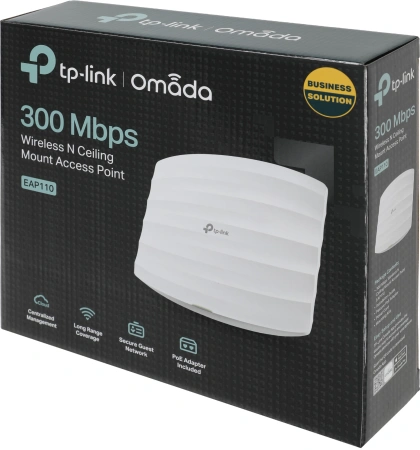 Точка доступа TP-Link EAP110 N300 10/100BASE-TX белый