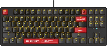 Клавиатура A4Tech Bloody AT87 черный/красный USB for gamer LED (AT87) кабель 1.8м