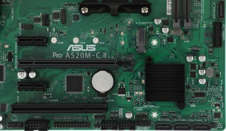 Материнская плата Asus PRO A520M-C II/CSM Soc-AM4 AMD A520 2xDDR4 mATX AC`97 8ch(7.1) GbLAN RAID+VGA+DVI+HDMI+DP