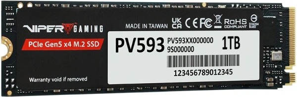 Накопитель SSD Patriot PCIe 5.0 x4 1TB PV593P1TBM28H Viper VP593 M.2 2280
