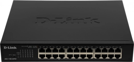 Коммутатор D-Link DGS-1100-24PV2/A (L2) 24x1Гбит/с 12PoE+ 100W управляемый