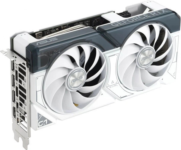 Видеокарта Asus PCI-E 4.0 DUAL-RTX4060TI-O8G-WHITE NVIDIA GeForce RTX 4060TI 8Gb 128bit GDDR6 2565/18000 HDMIx1 DPx3 HDCP Ret