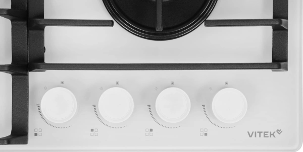 Газовая варочная поверхность Vitek VGH 6420 WG стекло белое