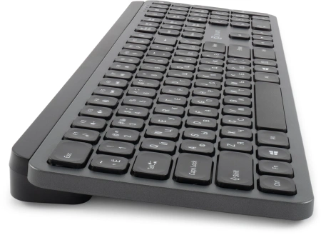 Клавиатура Оклик K859W серый/черный USB беспроводная slim Multimedia (2002136)