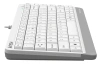 Клавиатура A4Tech FKS11 белый/серый USB (FKS11 WHITE) кабель 1.5м