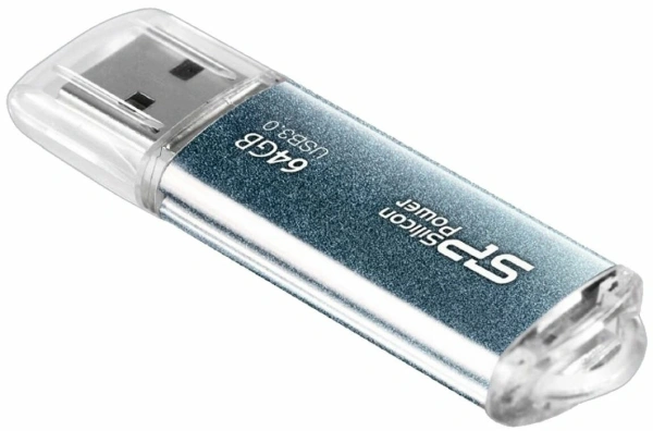 Флеш Диск Silicon Power 64Gb Marvel M01 SP064GBUF3M01V1B USB3.0 синий