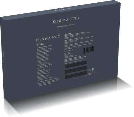Планшет Digma Pro HIT 106 T606 (1.6) 8C RAM6Gb ROM128Gb 10.1" IPS 1920x1200 4G Android 13 серый 13Mpix 5Mpix BT WiFi microSD 1Tb 6000mAh 360hrs