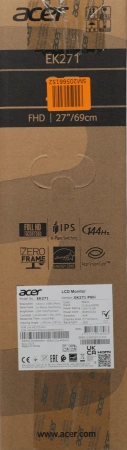 Монитор Acer 27" EK271P6bi черный IPS LED 1ms 16:9 HDMI матовая 250cd 178гр/178гр 1920x1080 144Hz FreeSync VGA FHD 3.42кг
