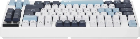Клавиатура MSI Forge GK600 механическая белый/синий USB беспроводная BT/Radio Multimedia for gamer LED (S11-43RUP01-HH9) кабель 1.8м