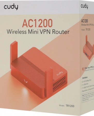 Роутер Cudy TR1200 AC1200 10/100/1000BASE-TX красный